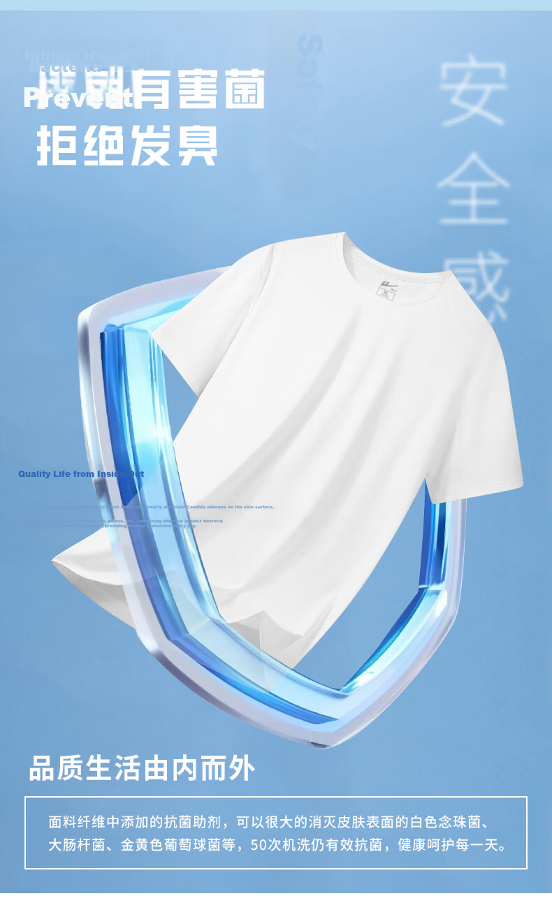 Warrior Men's Short Sleeve T-Shirt Summer Ice Cooling Quick-Dry Crew Neck Loose Breathable Casual Top Blue 3XL 6