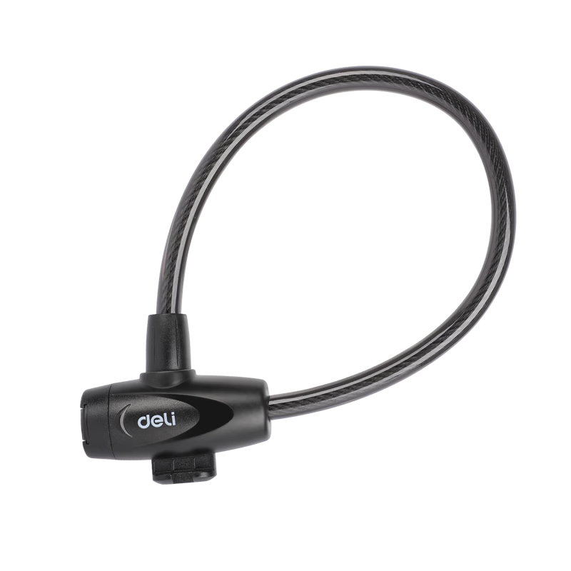 Deli Bicycle Lock Cable Lock Electric Bike Anti-Theft Steel Wire Lock Cycling Accessories Riding Gear