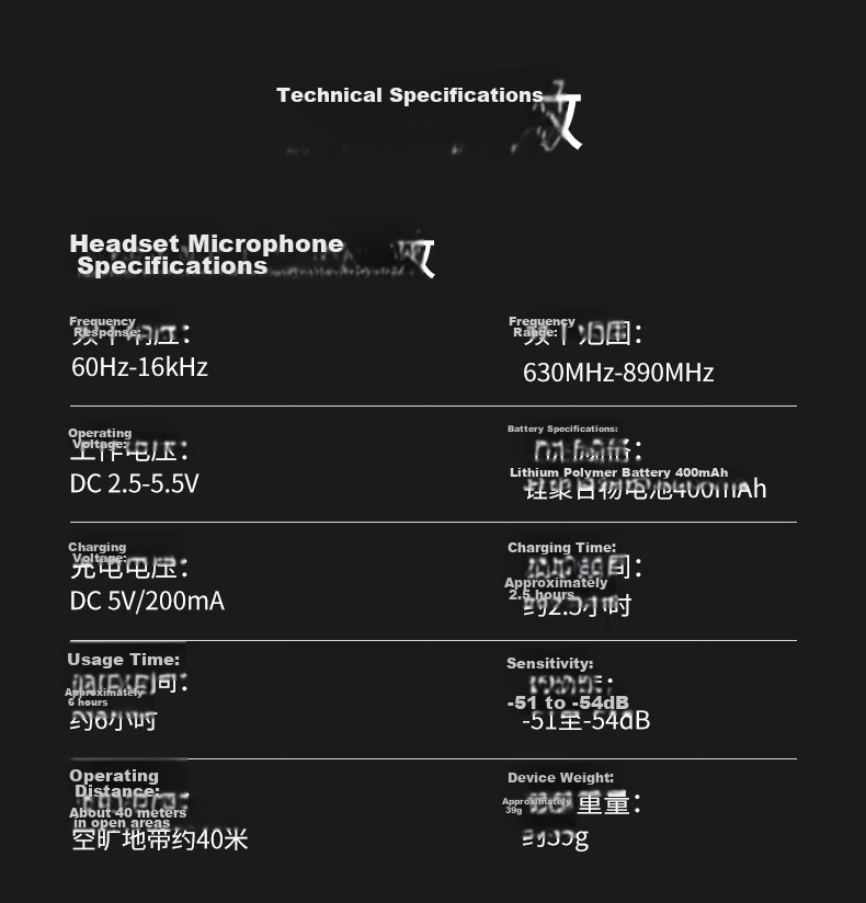 TAKSTAR HM-200W Wireless UHF Headset Microphone with Display - Beige, for Teaching, Tour Guide, Sales, Meetings, Portable Performances, and Street Vending 12