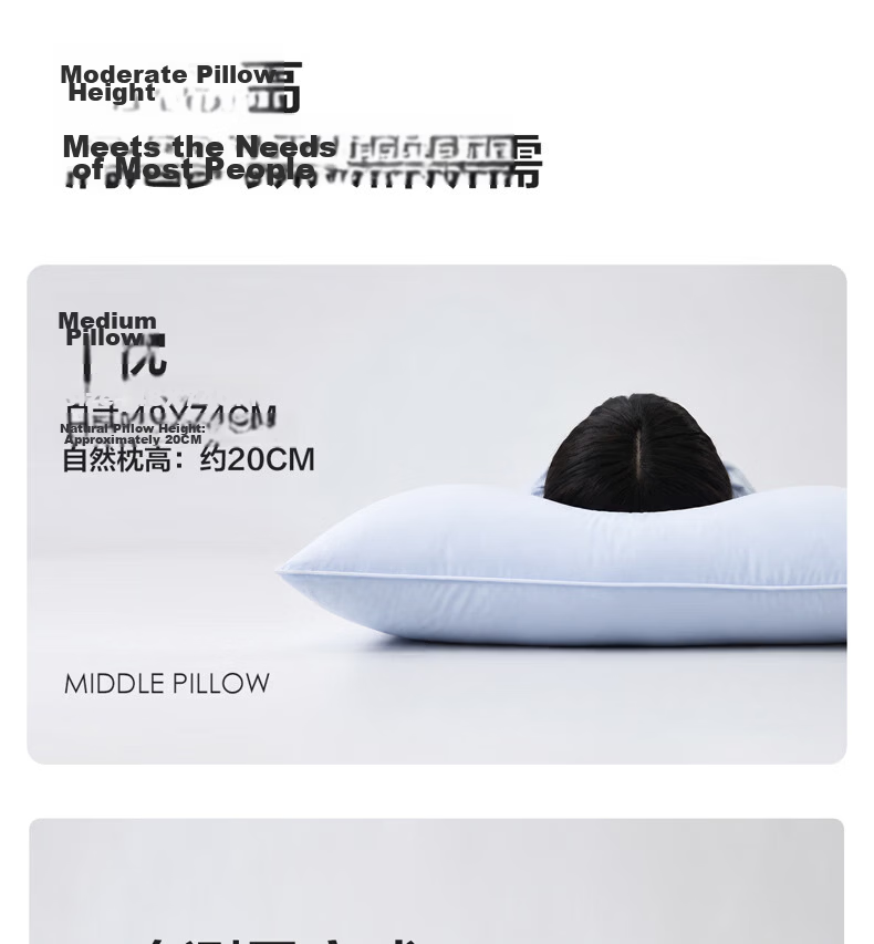 Mercury Home Textile Washable Neck Support Pillow Cotton Anti-Mite Cervical Pillow for Home Dormitory Single Student Use A-Class 14