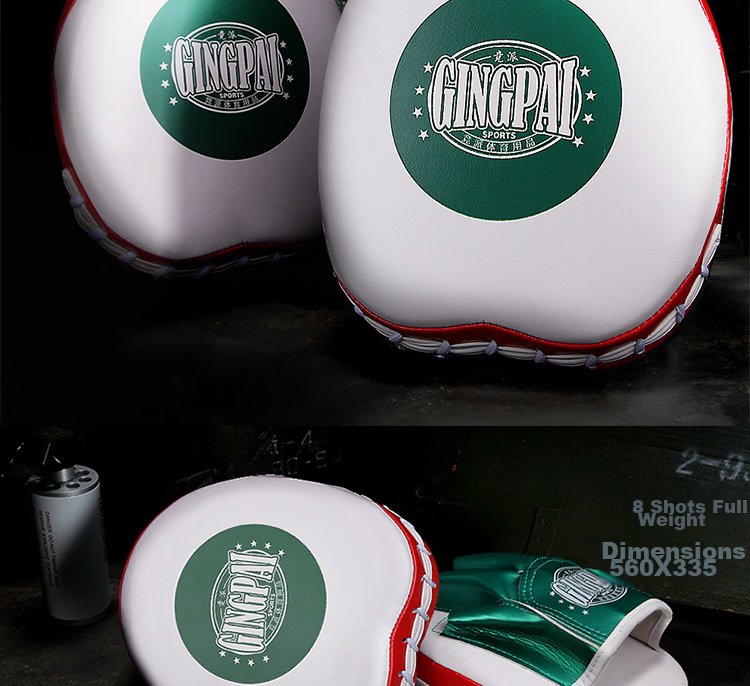 Competitive Edge Professional Boxing Target for Adults, Muay Thai, MMA, and Taekwondo Training Precision Target with Small Hand Target for Kicking - White and Green, One Size 6