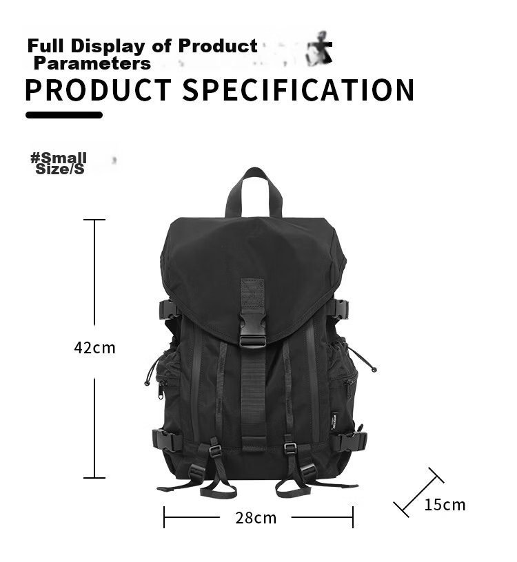 MYEDITION Trendy Backpack Outdoor Travel Water-Resistant Large Capacity Laptop Student School Bag Black Large 3