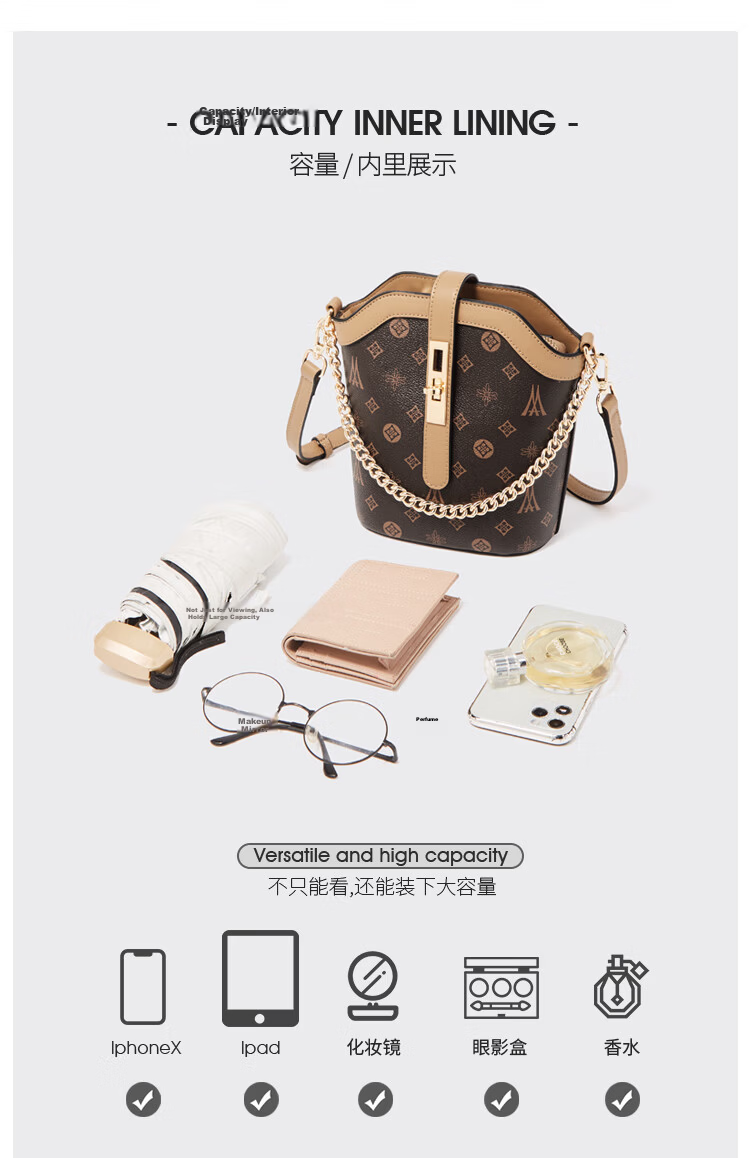 Lao Ren Tou Women's Large Capacity Shoulder Crossbody Bag Small Phone Purse Luxury Gift for Girlfriend Birthday 5