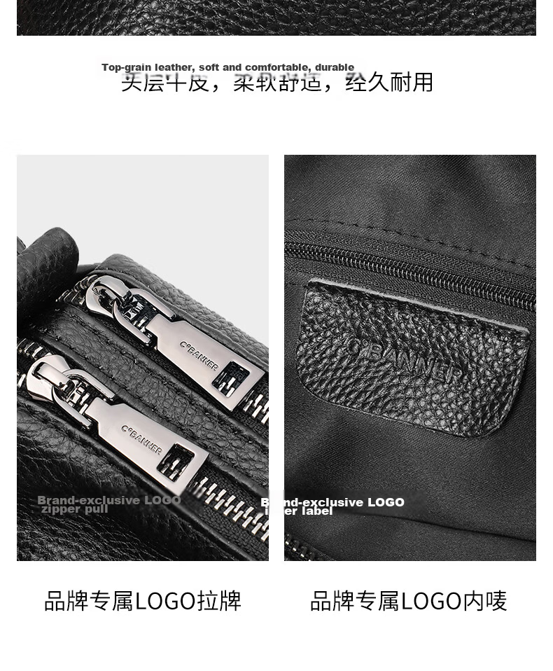 C.BANNER Genuine Leather Women's Bag Mom Bag Large Capacity Crossbody Bag Middle-aged and Elderly Birthday Gift Premium Feel for Girlfriend Wife 8