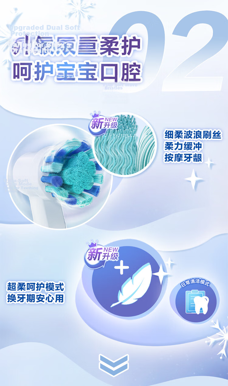 Oral-B Electric Toothbrush D103K Children's Milk Teeth Brush Frozen Brush Head*1 Daily Cleaning And Dental Care (Brush Head Pattern Random) Gift for Kids 5