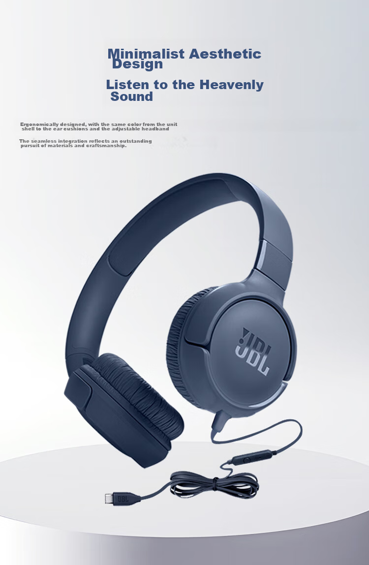 JBL TUNE520C Upgraded Wired Over-Ear Headphones with Type-C, Hi-Res Certified, In-Line Mic and Remote, Black 12