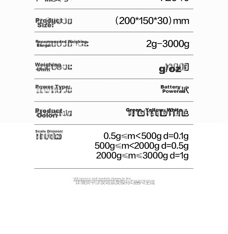 Deli Electronic Kitchen Scale Small Food Baking Household High Precision Gram Weight Scale TE913 18