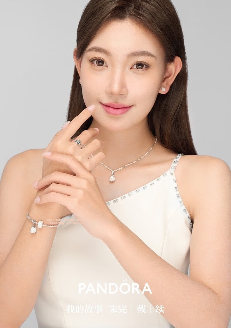 PANDORA White Rose Necklace Set Imitation Shell 3D Luxury Elegant Birthday Gift for Girlfriend 1