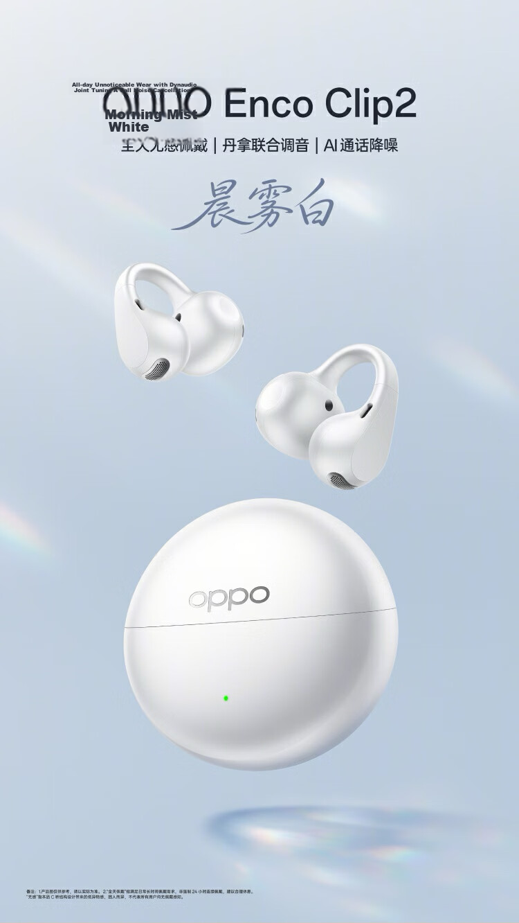 OPPO Enco Clip2 Open-Ear Headphones Clip-On Earphones Wireless Bluetooth Earbuds Sun Yat-Sen Style Comfortable Fit Compatible with Apple Huawei Xiaomi Phones Deep Space Gray 1