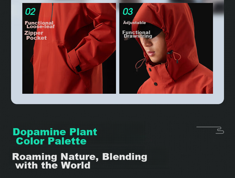 CAMEL Jiao Long 3.0 3-in-1 Waterproof Outdoor Jacket Autumn Winter Cold-Resistant Travel Mountaineering Oil-Resistant Coat for Men and Women 32