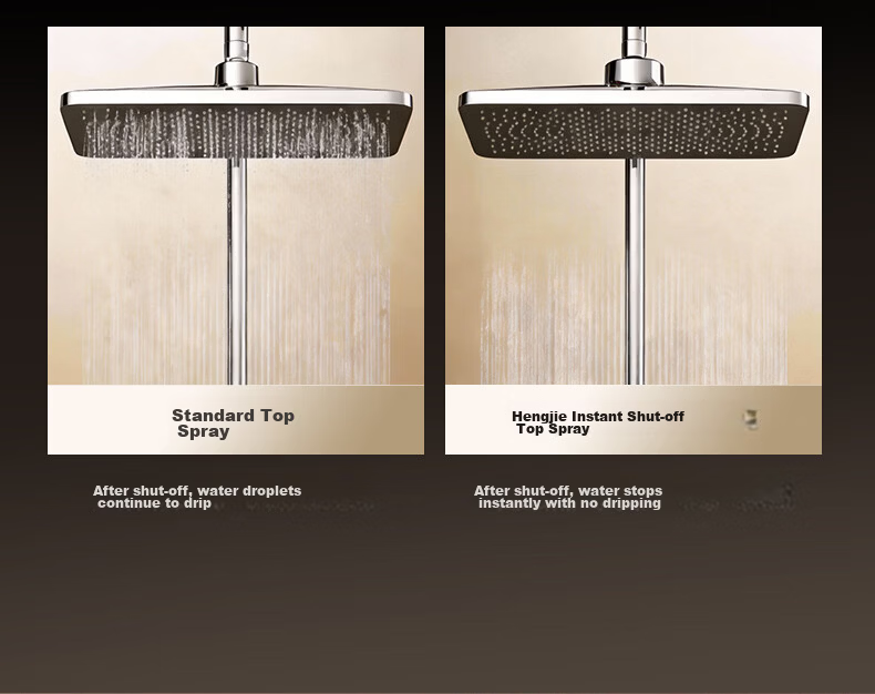 HEGII Shower Head D40, Piano Key Storage, Descaling Self-Cleaning Bathroom Shower Set, HMF938-333 5