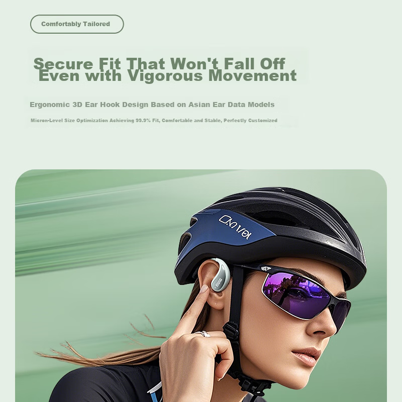 Aiwa AW35 Lightweight Luxury Experience Bone Conduction Open Wireless Sports Ear-Hook Bluetooth Headphones Compatible with Huawei Xiaomi Apple Honor Latest Model White 23