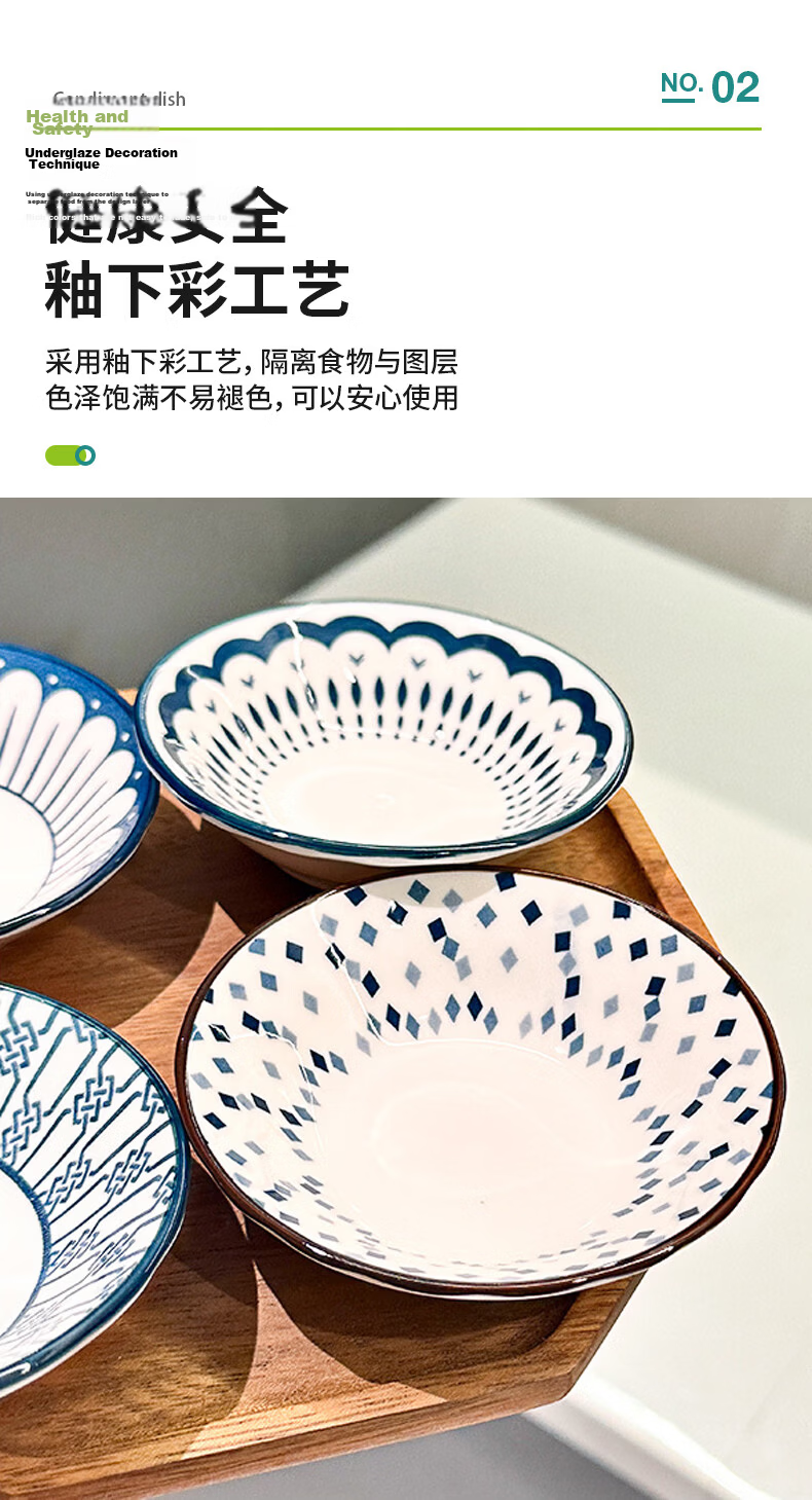 AOmeiyou Ceramic Small Dishes Set of 4, 3.8-Inch Soy Sauce, Vinegar, and Condiment Plates for Home, Hot Pot, Pickles, Japanese Style 4