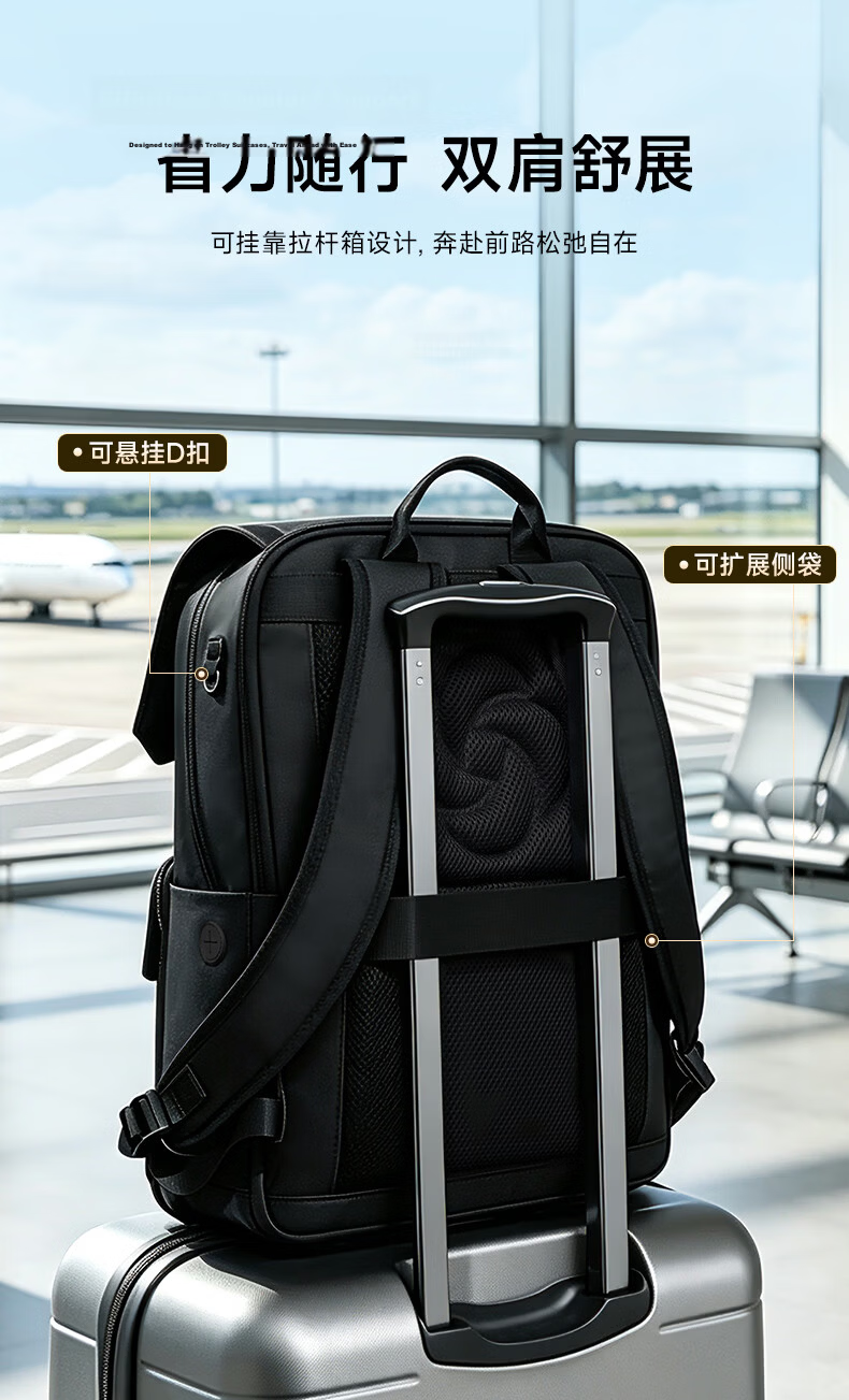 Samsonite Men's Laptop Backpack 16-inch Business Travel Large Capacity Backpack 6