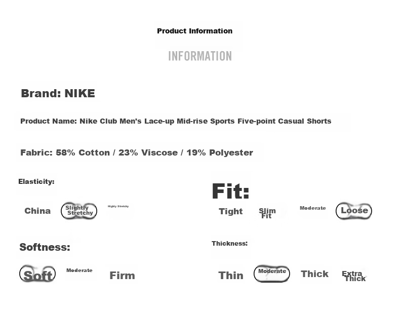 NIKE Men's 7-Inch Sports Shorts Summer Knit Terry Five-Point Pants DX0503-474 Light Blue 2XL 7