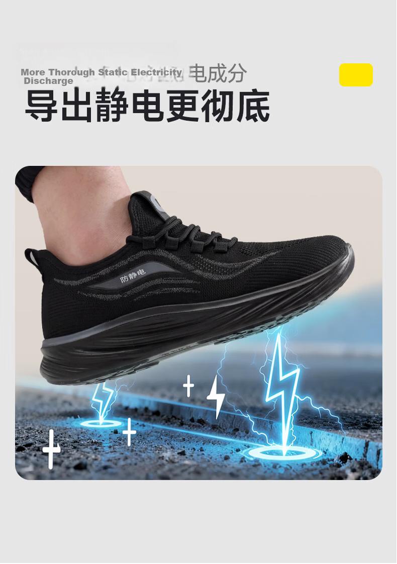 JUNBU JUNBU Anti-Static Shoes Unisex Comfortable Durable Sinopec Gas Station Special Safety Work Shoes 1125A-1 Size 39 6