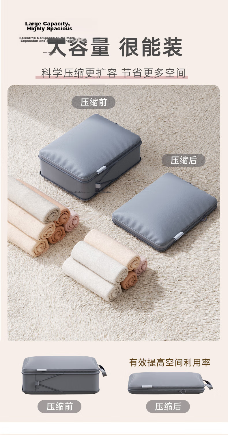 Bonnie Home Portable Travel Storage Bag Clothes Compression Organizer Luggage Organizer Underwear Clothing Packing Bag 5