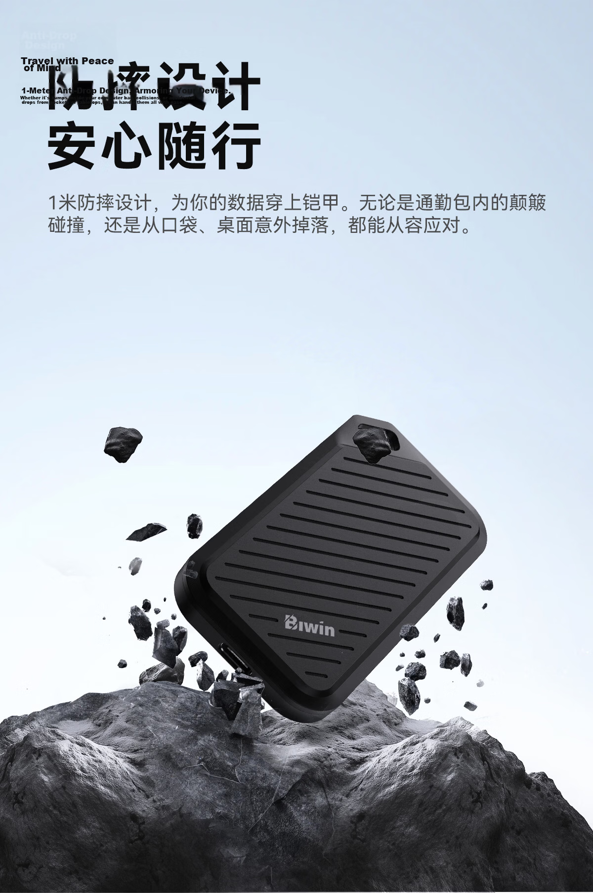 BIWIN 1TB Portable Solid State Drive (PSSD), PD2000 Series, Black And Gold Color, Read Speed 2050MB/s, Type-C (USB3.2) Interface, Compatible with Mobile Phones And Computers, External Use 7
