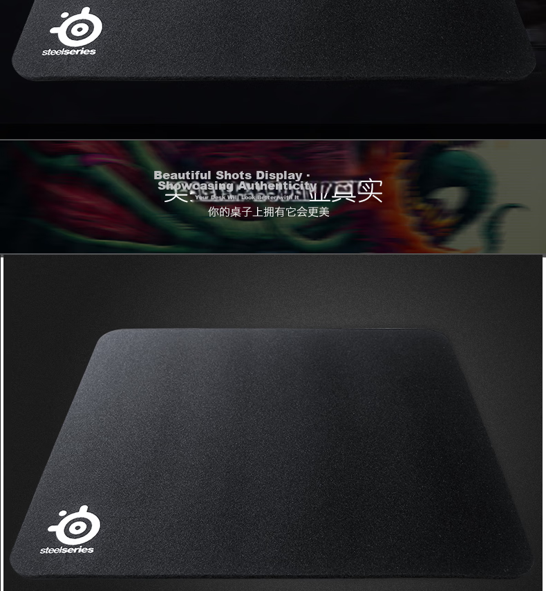 SteelSeries Heavy XXL Gaming Mouse Pad Large Size FPS Smooth Mouse Pad CSGO Valorant Thickened Version 900x400x4mm 4