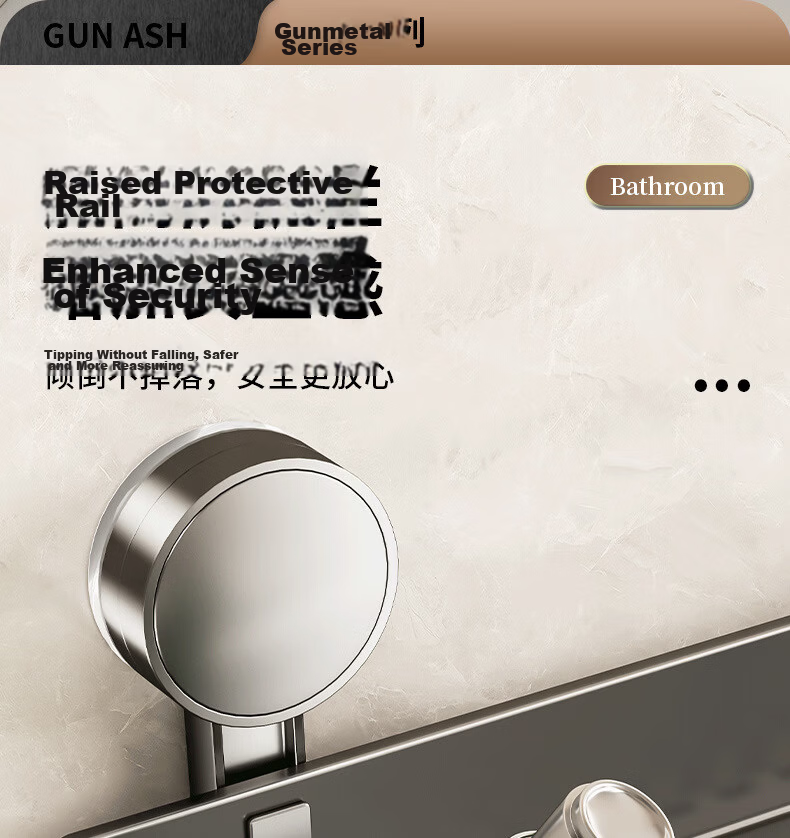 Pollock Bathroom Storage Rack Suction Cup Storage Rack No Drilling Toilet Storage Shelf 50D2XP 10
