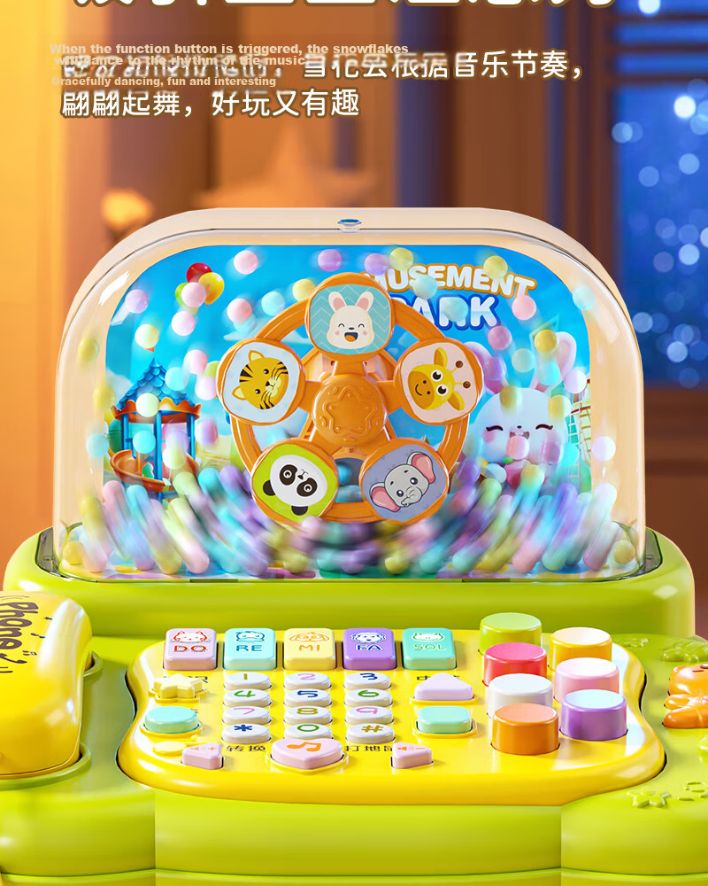 Xinge Children's Toy Telephone, 1-2 Years Old Infant Toddler Early Education, Multifunctional Realistic Landline Phone, 12 Months, for Boys And Girls 12