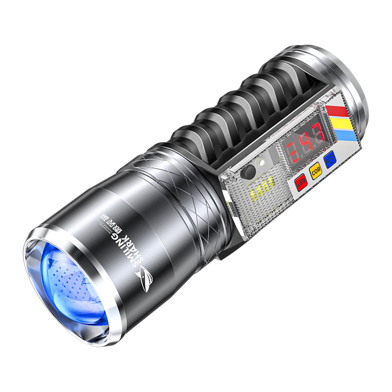 Smile Shark 3002 Blue Light Night Fishing Lamp High Power Rechargeable Outdoor Fishing Bait Lamp Super Bright Flashlight