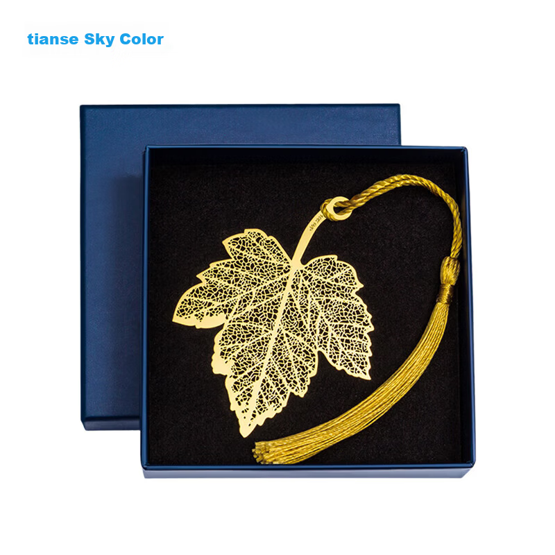 Tianse Brass Feather Bookmark Gift Box Teacher's Day Gift for Female Teachers Creative Commemorative Metal Vintage Style Book Clip TS-5855 Feather