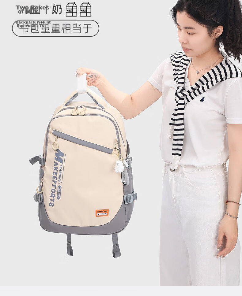 ZUONU Middle School Student Backpack Large Capacity Multi-Compartment Backpack for Boys And Girls High School Students Simple Double Shoulder Bag Black 11