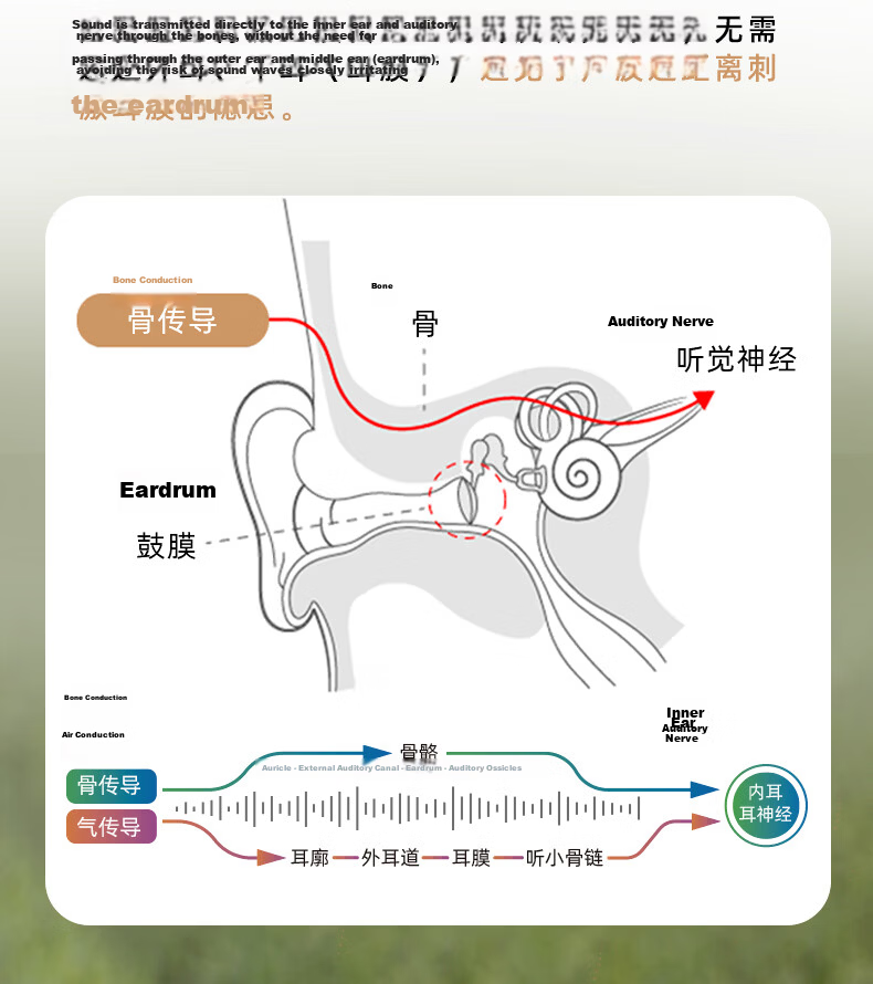 Guling EO T90 Mini Bone Conduction Bluetooth Earphones Clip-On Open-Ear Sports Running Compatible with Apple Huawei 5