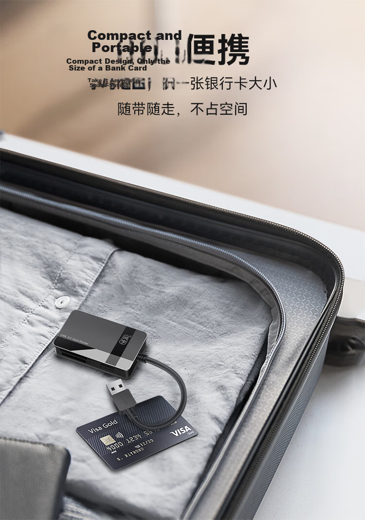 Chuanyu USB3.0 [Four Cards Simultaneous Reading] High-Speed Multifunctional All-In Card Reader Supports SD/TF/CF/MS for DSLR Cameras And Dash Cams Storage Cards 8