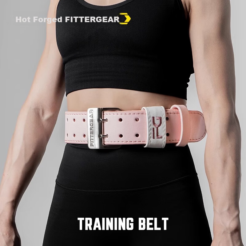 FITTER GEAR Genuine Leather Women's Fitness Waist Belt Squat Deadlift Professional Weightlifting Strength Training Support Gear