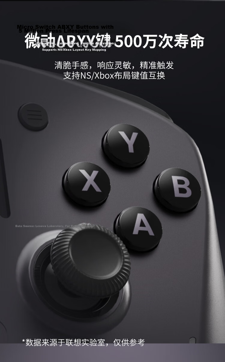 Lenovo Legion Y700 5th Gen Tablet Custom Gaming Controller G9 2026 Wired Direct Connection Ultra-Low Latency Linear Trigger Carbon Crystal Gray 8