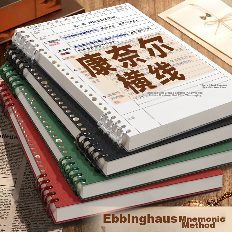 Xinshida B5/120 Pages Loose-Leaf Composition Notebook with 400 Grids, Annotation And Correction Columns, Square Paper for Grades 3-6, 16K Large Size, Specialized Chinese Language Notebook for Primary And Middle School Students with Side Annotations 1