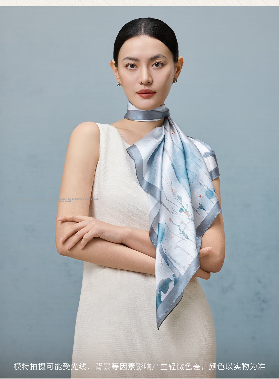 Shanghai Story 100% Mulberry Silk Scarf 12mm Plain Crepe Shawl Square Scarf Gift Box Teacher's Day Gift 12