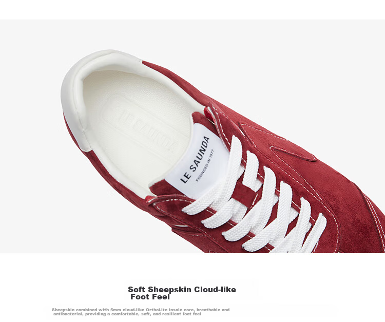 Lyle & Scott Casual Training Agan Shoes Mall Same Style Commuter Height Increasing Women's Shoes 19102 Rust Red BOS 38 5