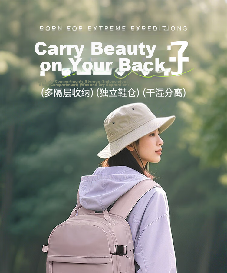 Landcase Backpack, Travel Bag for Women, Large Capacity Business Trip And Travel Bag, Luggage Bag for Men, Laptop Bag, 1548 Black 1