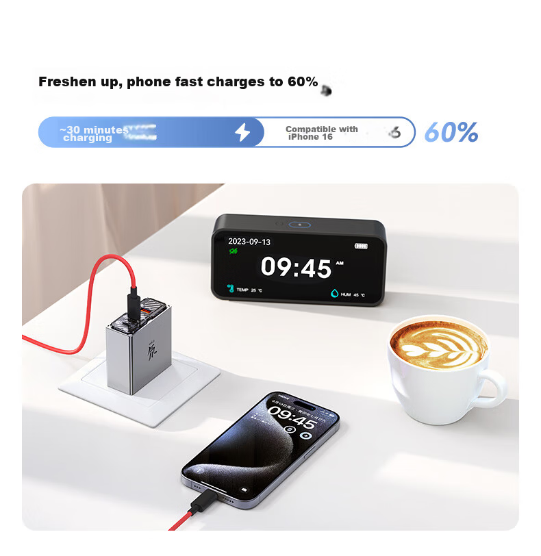 Nubia RedMagic Daofeng 120W/100W PPS Triple-Port GaN Charger PD45W Adapter for 11Pro+/10SPro+/Gaming Tablet 3Pro Apple 17ProMax Laptop with Cable 6