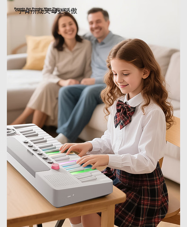 Osage Rainbow Electronic Keyboard Children's Piano Toy Beginner 6-12 Years Educational Toy Girl Birthday School Gift 14