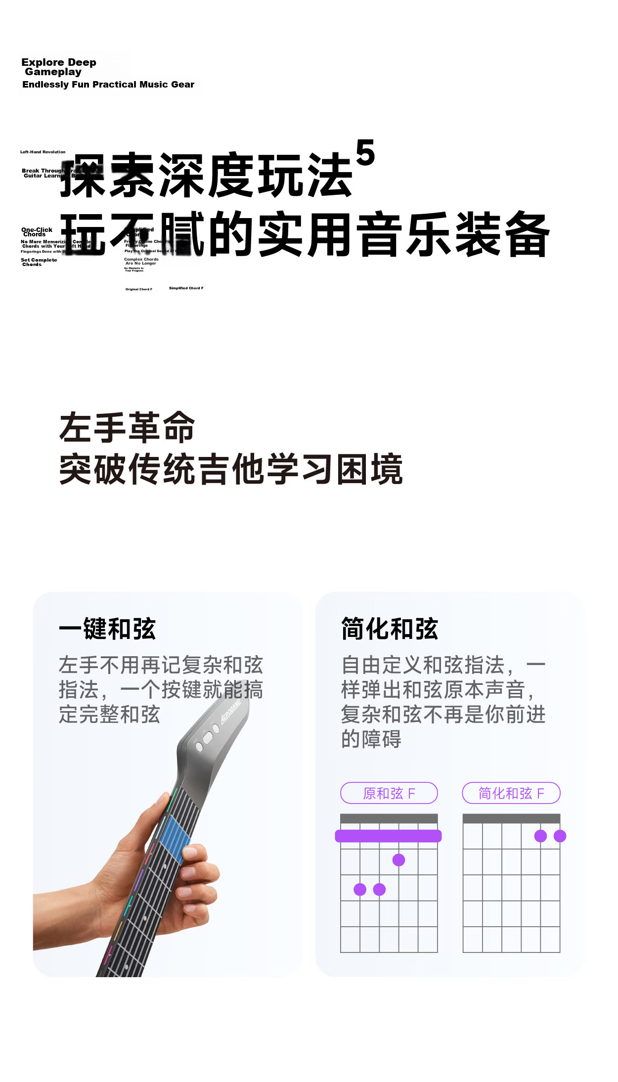 Aeroband Smart Electric Guitar Automatic Electronic Guitar Beginner Recommended Non-String Guitar Instrument 21