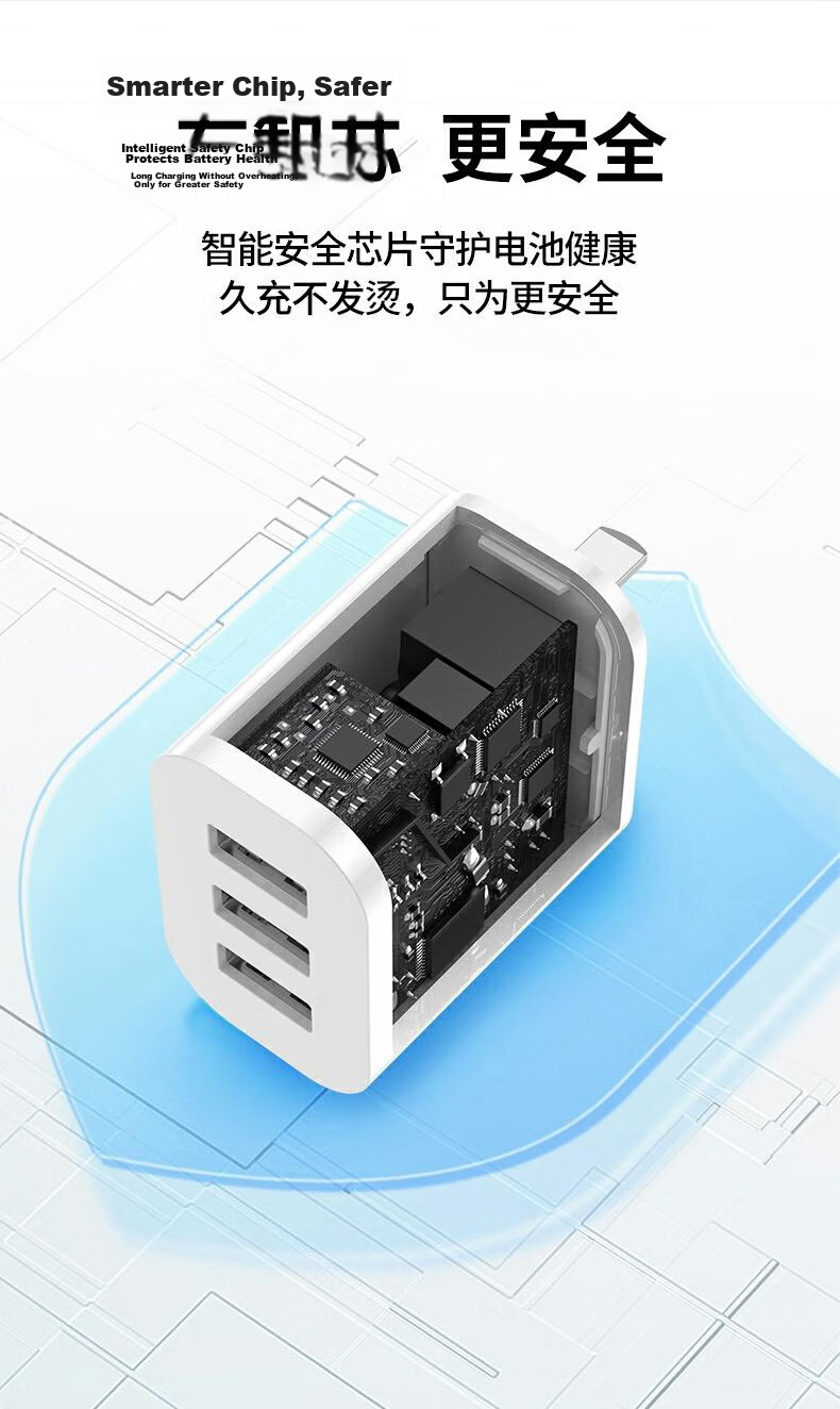 KOVOL Charger Head 5V2.1A Dual-Port USB Charger Plug Multi-Port Fast Charging Compatible with 5V1A for Apple Huawei Xiaomi Samsung OPPO Android Phones And Tablets Universal 9