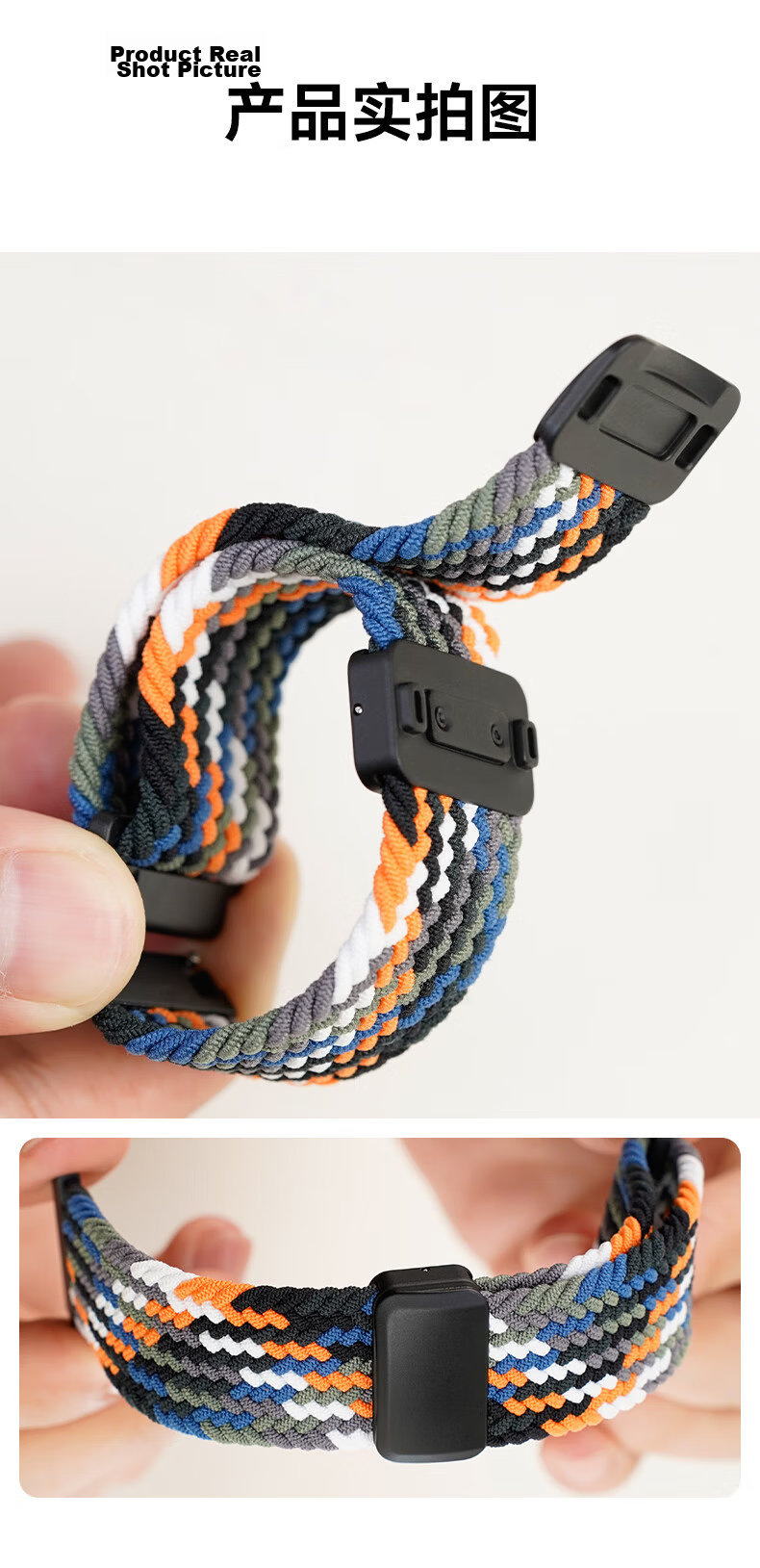 CangHua Compatible with Xiaomi Watch S4 Strap, Xiaomi Watch5/S5/S3/S2/S1Pro/color2/sports Edition/15th Anniversary Watch, Magnetic Nylon Braided Wristband 9