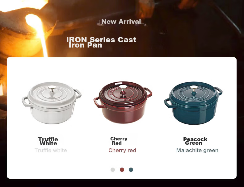 WOLL Enamel Pot, Cherry Red Cast Iron Pot, Soup Stew for Home Use, Induction Cooker Compatible, 24cm 1
