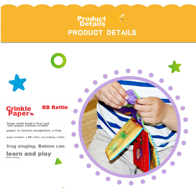 Fisher-Price Baby Cloth Book Set 6pcs Infant Toddler Early Education Toys Numbers Shapes Enlightenment Birthday Gift 14