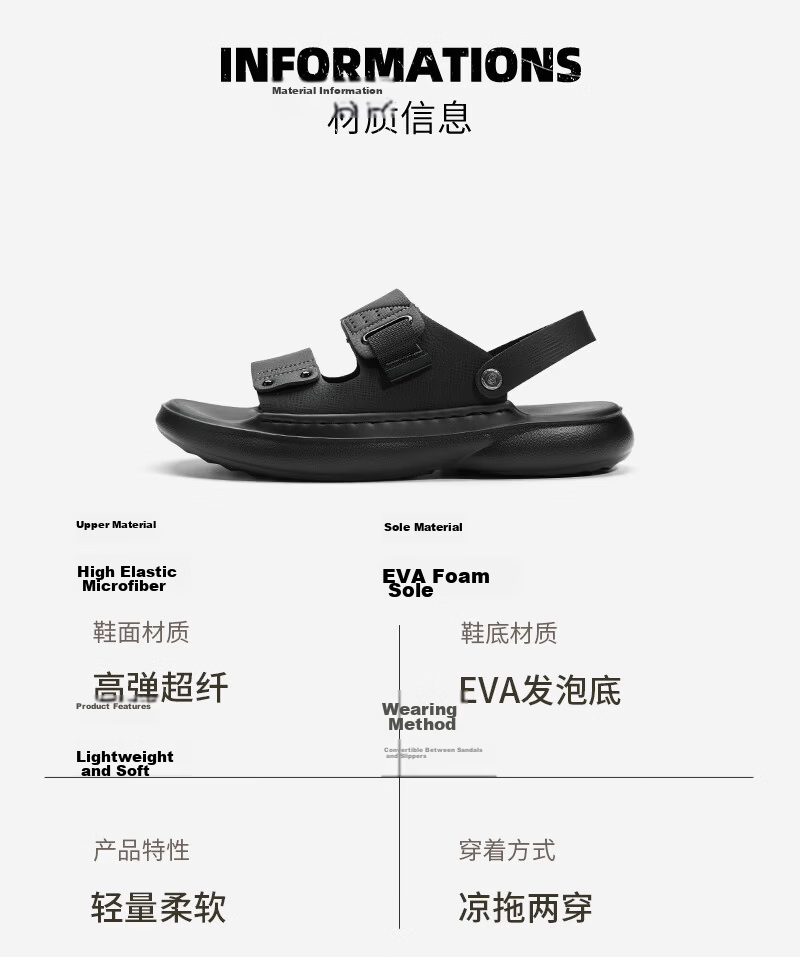 CARTELO Summer 2026 New Men's Leather Breathable Sandals Outdoor Slippers Odor-Free Beach Shoes K902 Black Size 40 8