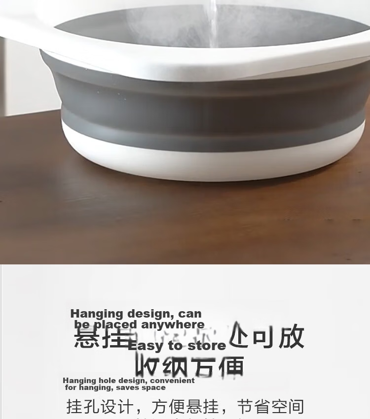 JD Jingzao Light Travel Series Foldable Travel Basin Washbasin Portable Large Foot Bath for Business Trip Home Dormitory 5