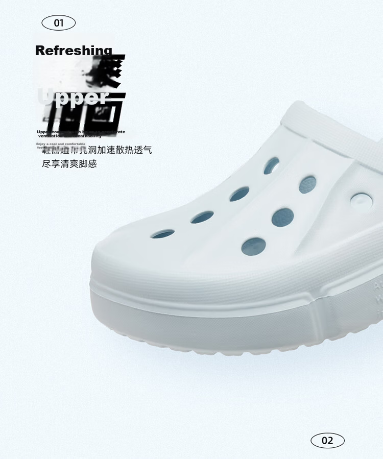 CAMEL Perforated Shoes, Summer Breathable Beach Shoes, Closed-Toe Sandals for Men And Women, Soft-Soled Non-Slip Slippers, A12253a3037 8