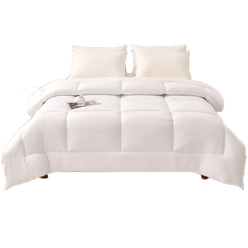 Ranpai Fiber Quilt, White Hotel Comforter, Class A Antibacterial Seven-Hole Spring And Autumn Duvet, Double Size Approximately 4 Jin (2kg), 200*230cm
