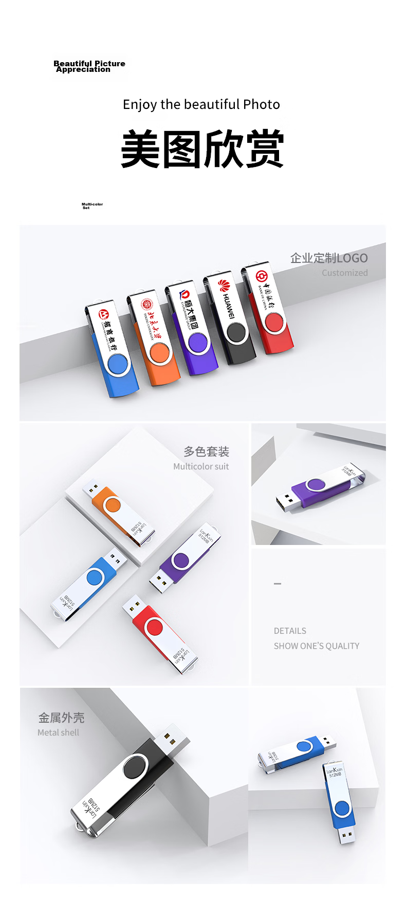 LanKxin 512MB USB 2.0 Flash Drive TB108 Professional Bidding USB Drive Corporate Tender Low Capacity Label Lossless Computer USB Pen Drive 10 Pieces/Box 7