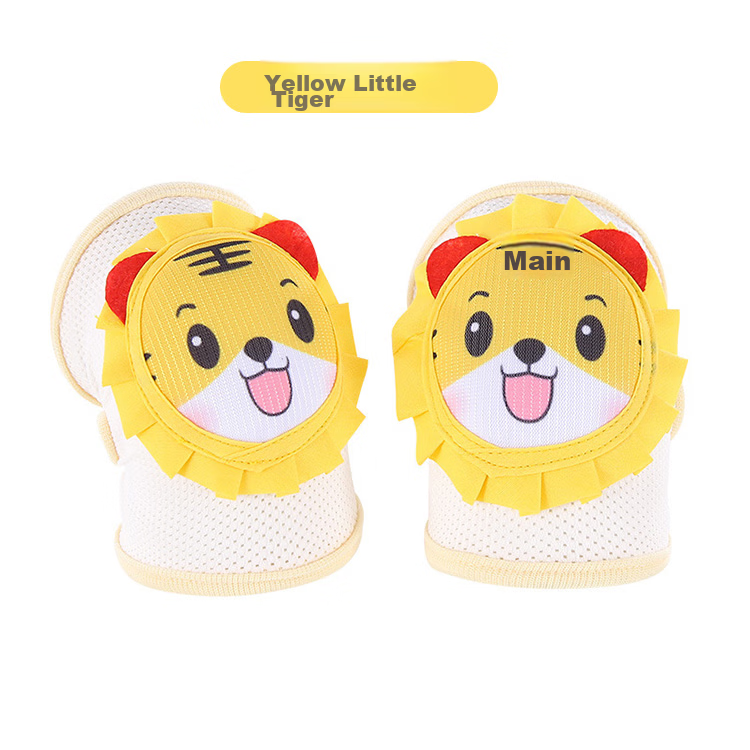 9i9 Baby Knee Pads Crawling Elbow Guards Adjustable Mesh Yellow 1 Pair 10