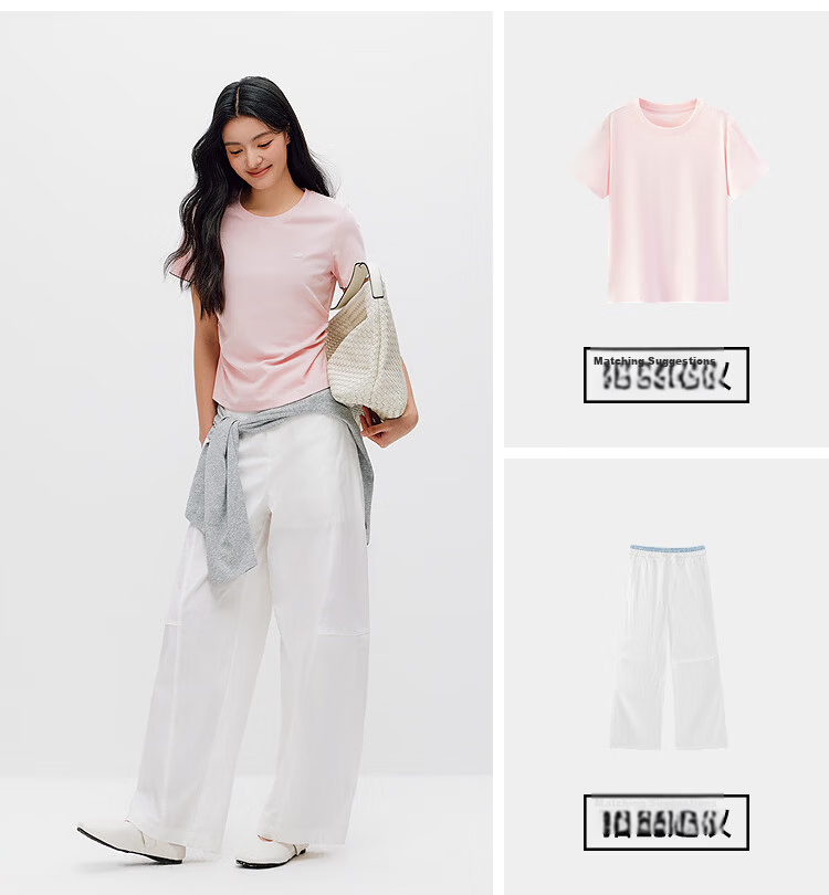 Semir Mall Same Style | Women's Summer Slim Fit Short Sleeve T-Shirt with Pleated Color Block Pullover 2026 Top 101326100048 13